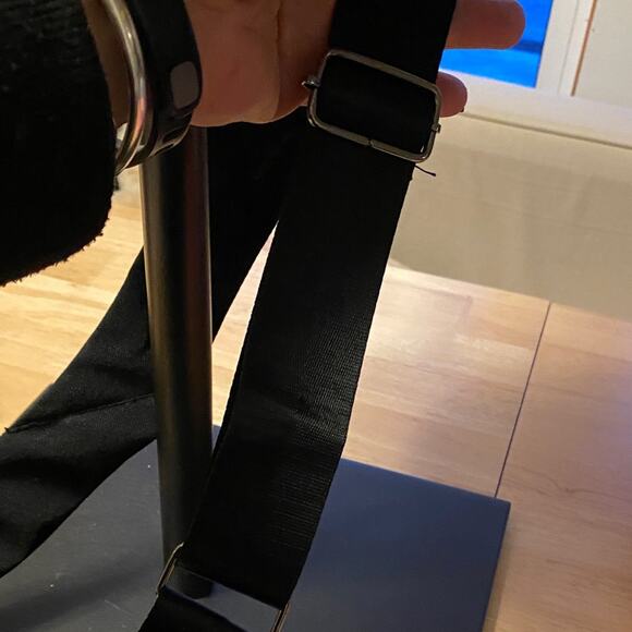 Black Canvas Unisex Crossbody Bag - Picture 10 of 11